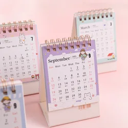 Calendrier 2022 Kawaii – accessoires de bureau pour la maison et le bureau, dessin animé créatif, Mini calendrier quotidien mignon, planificateur de Table, fournitures scolaires 