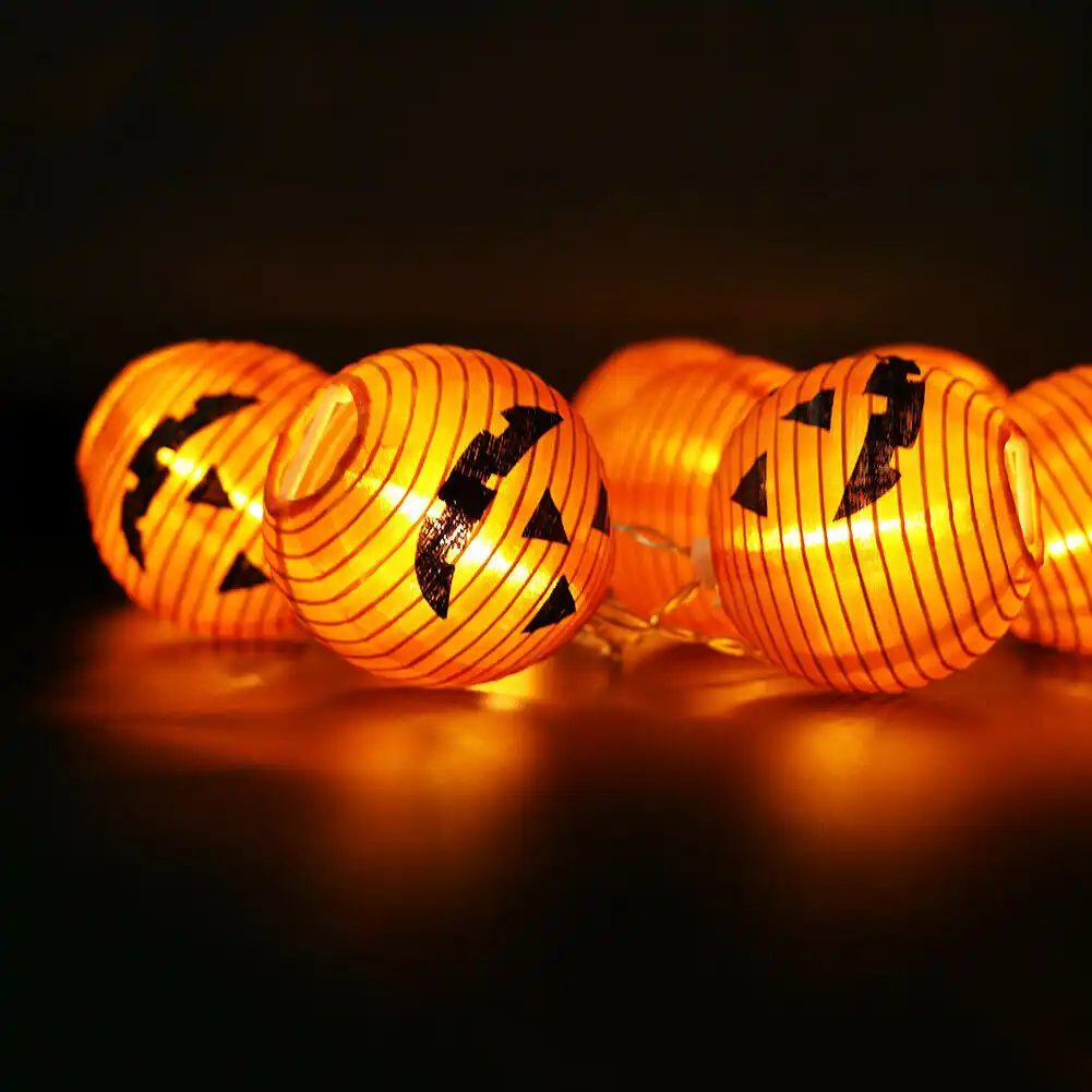 10 led pumpkin string lights fairy lantern party