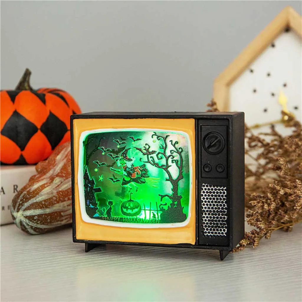 

Halloween Ornament Television Light Hanging Fashion Creative Retro Tv Led Lights Holiday Party Decoration De Fiestas Y Eventos