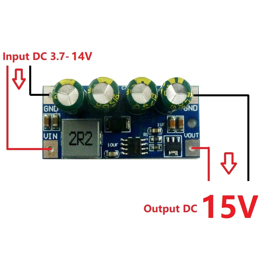 5x DD0424TA 5A повышающий DC преобразователь DC 3,7 V-18 V до 5V 6V 9V 12V 15V 19,5 V модуль - Цвет: 15V-5pcs