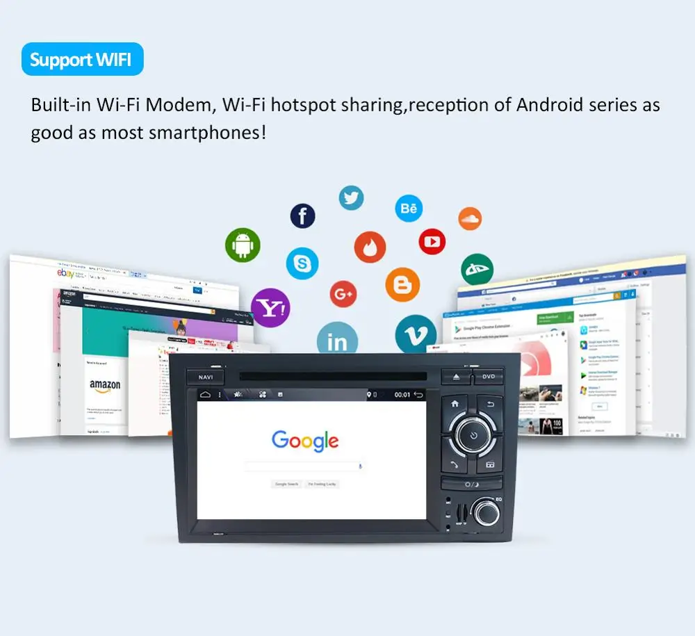 2 din android 8,0 автомобильный DVD gps Navi для Audi A4 gps(2003-2008) Audi S4/RS4/8E/8F/B9/B7 с Wifi Bluetooth радио SWC Canbus карта