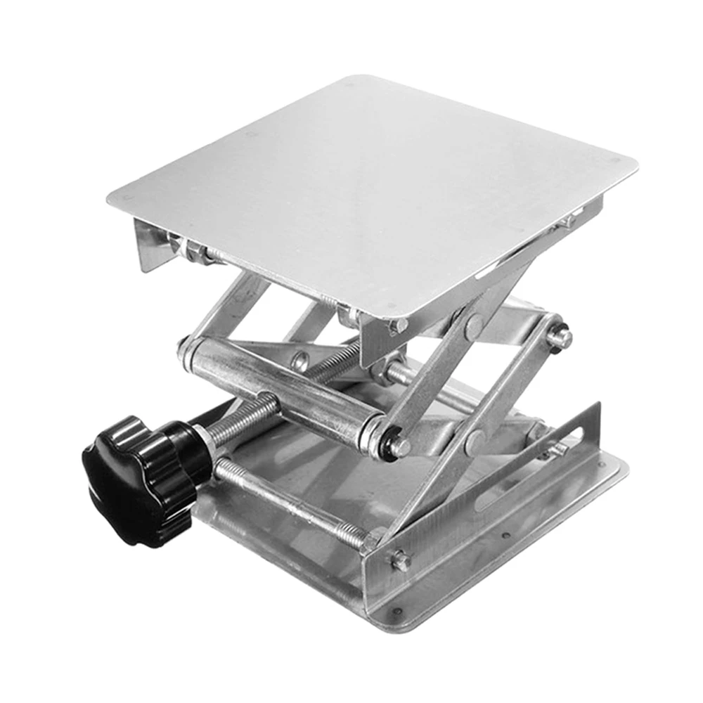 

Stainless Steel Mini Stable Lab Stand Manual Lift Riser Lifter Laboratory Lifting Platform