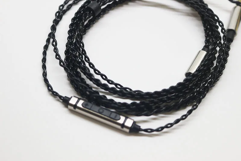 diy earphone MMCX cable with mic headset upgrade line headphones accessories for se535 se846