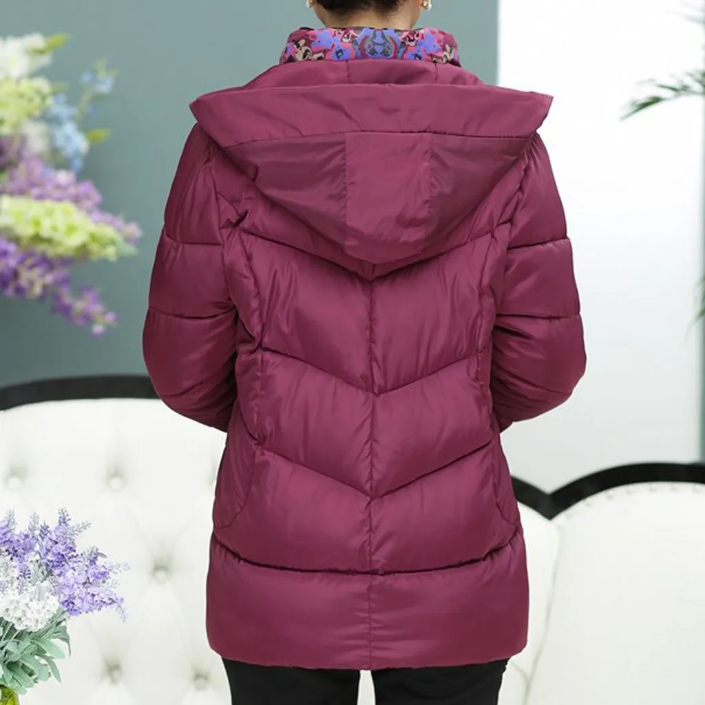 Зимняя хлопковая куртка для пожилых женщин среднего возраста, хлопковое пальто, зимняя одежда для мамы, с принтом, толстая ватная куртка размера плюс 5xl#3