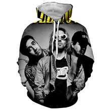 Nirvana 3D печатных рок толстовки Черная мужская одежда забавная Толстовка хипстер Мужская/женская уличная одежда куртка негабаритная 5XL