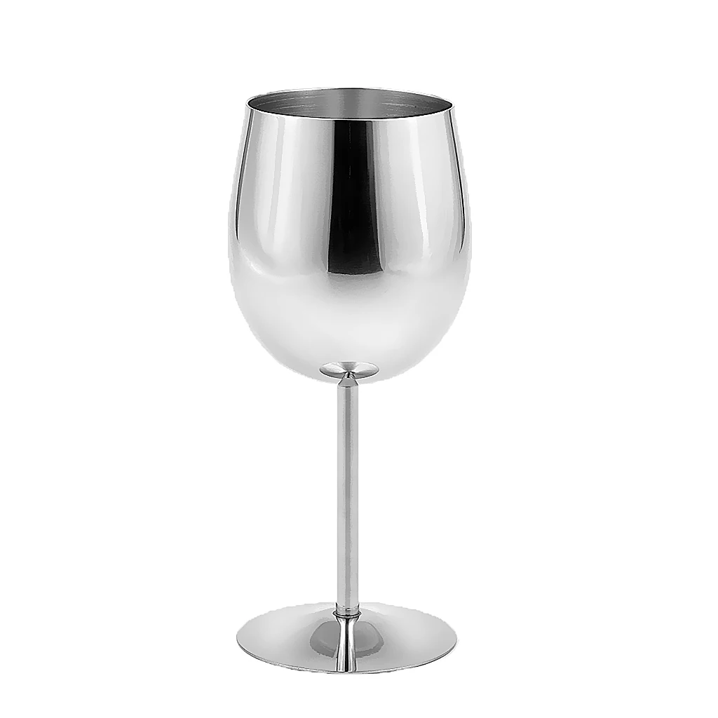 Stainless Steel Wine Glasses Wine Goblet Glass For Daily, Camping & Picnics Champagne Cup Metal Goblet Mug Wine Cordial Cup