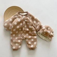 Baby Winter Bodysuits Girls Boys Warm Soft Flannel Jumpsuits 0-3T Kids Children Rompers
