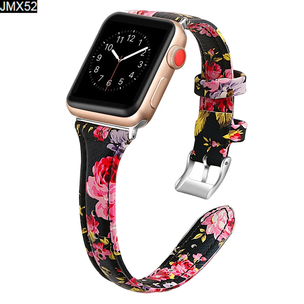 Браслет ремешок для Apple Watch 5 4 3 2 1 44 мм 40 кожаный iWatch 38 42 | Наручные часы
