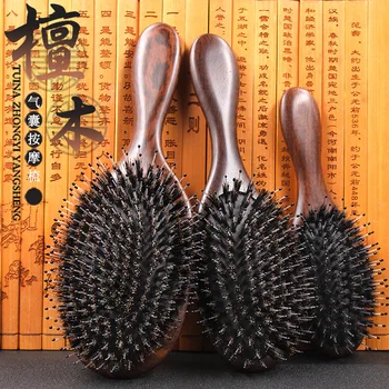 

Bristle Ebony Wood Skin Massage Airbag Comb Hair Care Comb Air Cushion Comb G0118