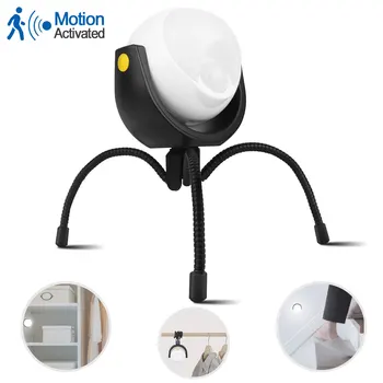 

Portable Battery Powered Outdoor Lights 120 Lumen Motion Sensor Night Light with 3 Flexible Prongs for Indoor Outdoor Use
