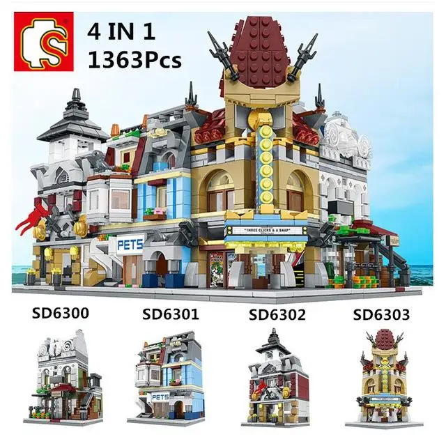 DHL модель 15001 15002 15003 15004 15005 15006 15007 15008 15009 15010 15011 15015 модель дома, конструкторные блоки, Детские кубики, игрушки - Цвет: 6300-03