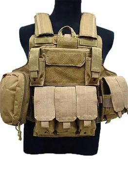 

Tactical Vest Molle Airsoft Combat Vest W/Magazine Pouch Releasable Armor Plate Carrier Strike Vests Hunting Clothes Gear