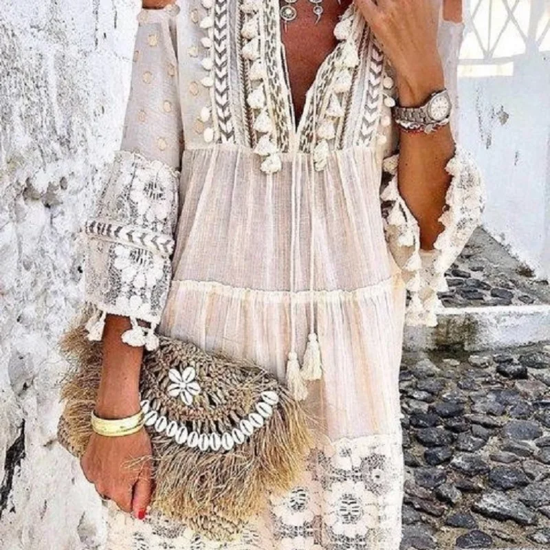 

Beach Dress Pareo Woman Swim Cover Up For Women Dresses Swimsuit Tunics New Summer Fall 2020 Growing Silk Upper Garment Lace