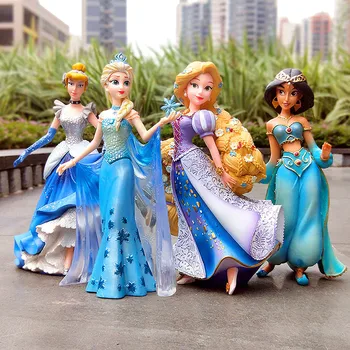 

Frozen 2 Disney Elsa Princess Princess Desk Ornaments Rapunzel Cinderella Doll Action Figure Girls Toy Birthday Gift M4903
