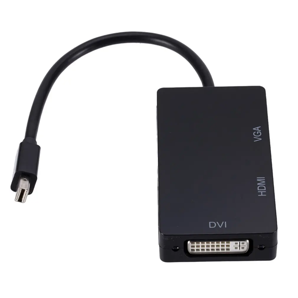 3 в 1 мини дисплей порт DP Thunderbolt к DVI адаптер VGA HDMI для Apple MacBook черный белый аксессуары