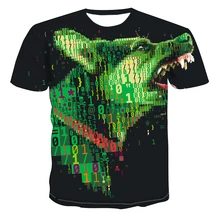 Camiseta de piel para hombre y mujer, camisa con estampado de Lobo y animal, de marca, 2021