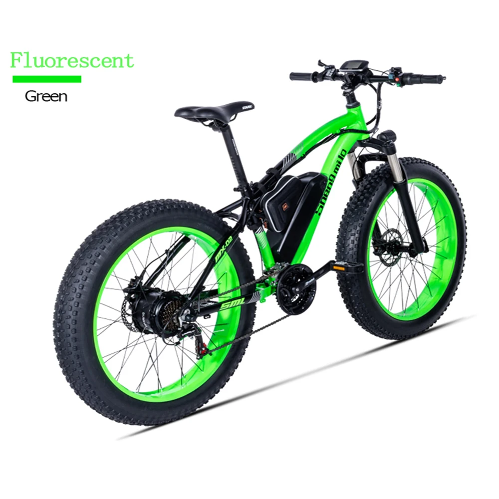 Excellent Electric bicycle motor 500W auxiliary bicycle electric bicycle 48V17A lithium electric atv 26-inch electric sn fluorescent green 0