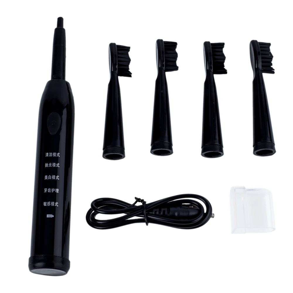 Electricity Toothbrush Washable Electric Sonic Soft Tooth Brush 4 Brush Heads USB Rechargeable Whitening TeethBrush
