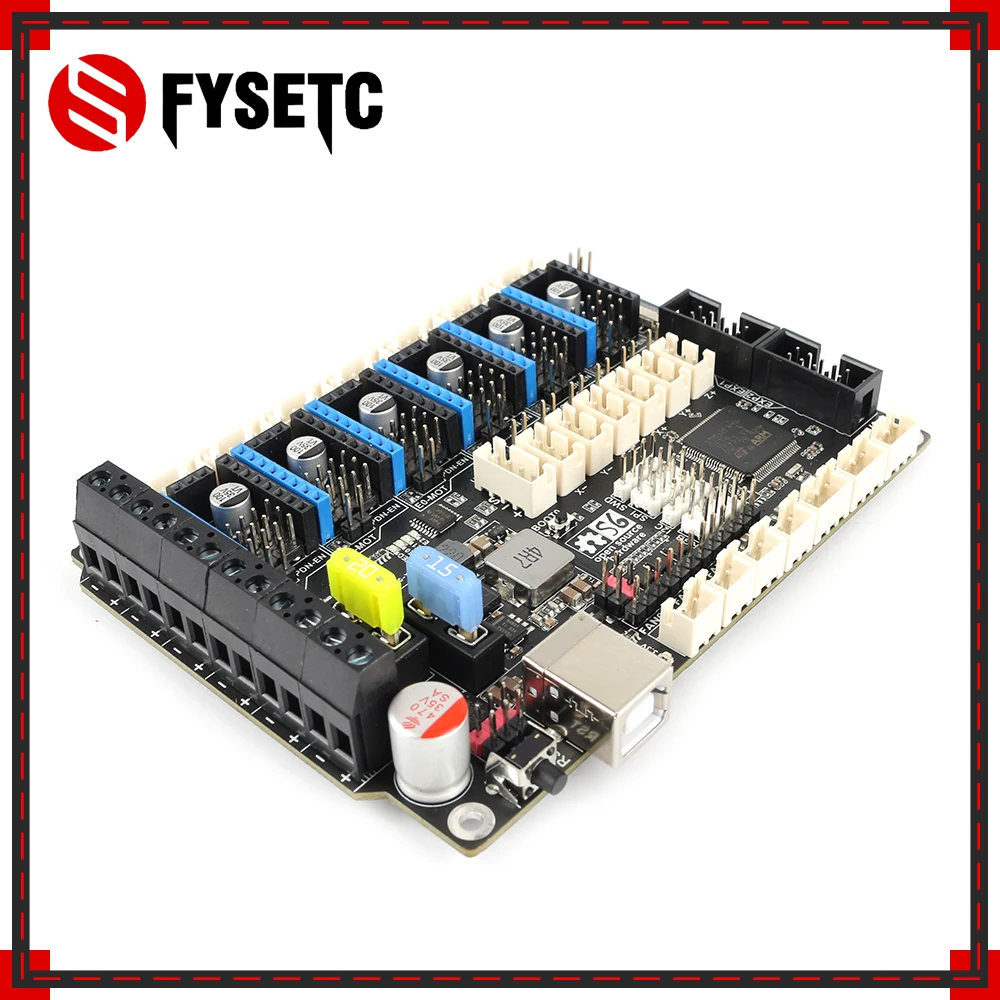 S6 V1.2 32 бит плата XH разъем плата управления Поддержка 6X TMC драйверы Uart/SPI Летающий провод VS F6 V1.3 SKR V1.3