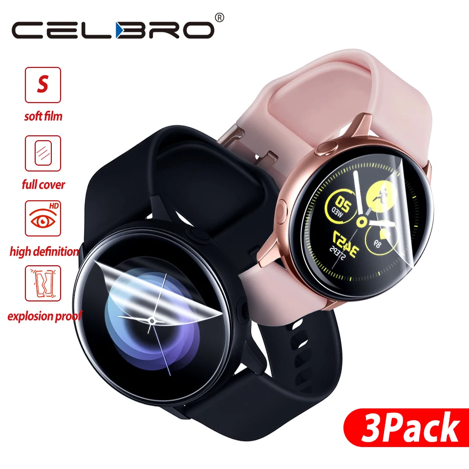 Прозрачная Гидрогелевая пленка для samsung Galaxy Watch Active 2, защита экрана 44 мм, 40 мм, умные часы, мягкая защитная пленка, умные часы 2 1