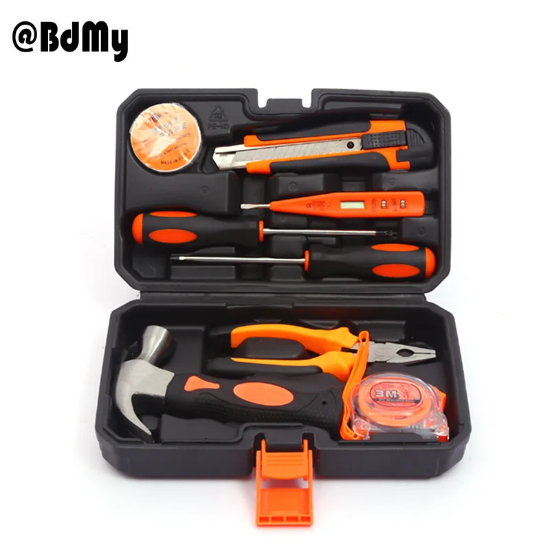 

Household Tool Set Universal Multifunction Complete Combination Hardware Toolbox Home Maintenance 9 Small Suits with Mini Hammer