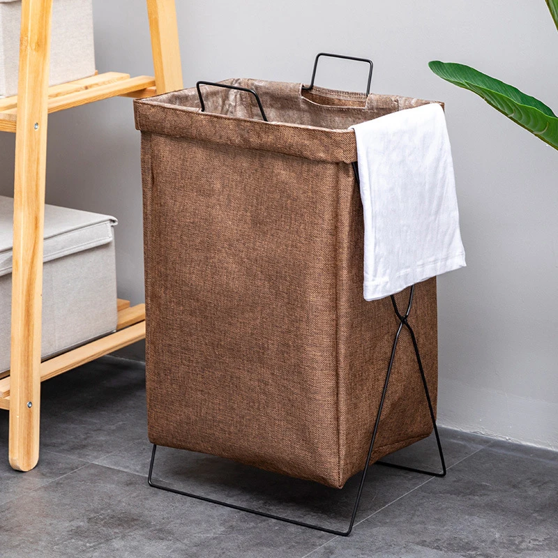 

Foldable Fabric Hamper Household Laundry Baskets Removable And Washable Large Storage Bathroom Clothes Simple Storage Baskets