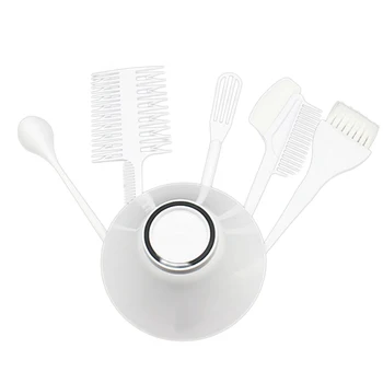 

6pcs Home Styling Accessories Salon Tint Hair Coloring Tool Set Brush Comb With Scale Bowl Reusable Hairdressing Dyeing DIY
