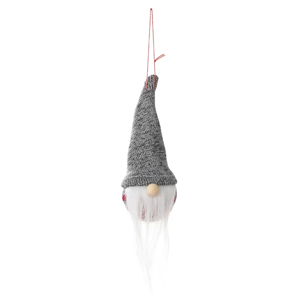 New Year's ball point hat without face doll pendant Decorative deer Christmas Faceless Gnome Santa Xmas Tree Hanging@40