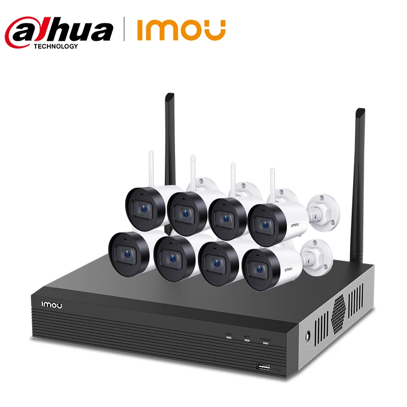 

Dahua imou 8CH NVR Camera Kits Security System Cameras+ 8PCS 1080P Outdoor Weatherproof WiFi IP Camera Video Surveillance Set