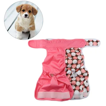 

2 PCS Pet Dog Diapers Sanitary Physiological Pants Washable Female Dog Shorts Panties Menstruation Underwear Size S (Rose Red)