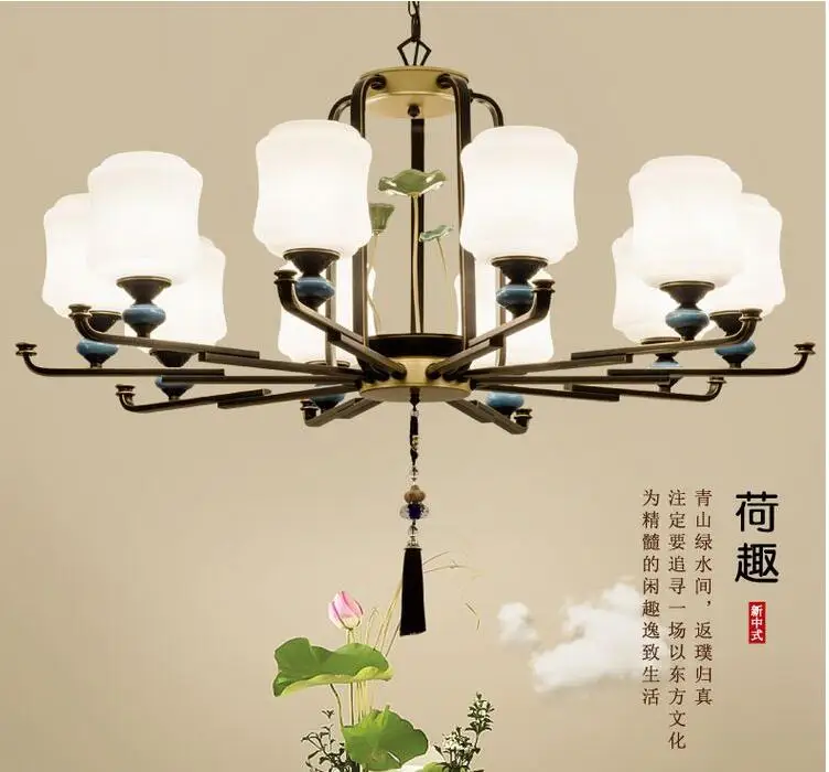 

Chandelier Atmospheric Living Room Hall Chandelier Simple Modern Zen Home Dining Bedroom Study Room Box Light