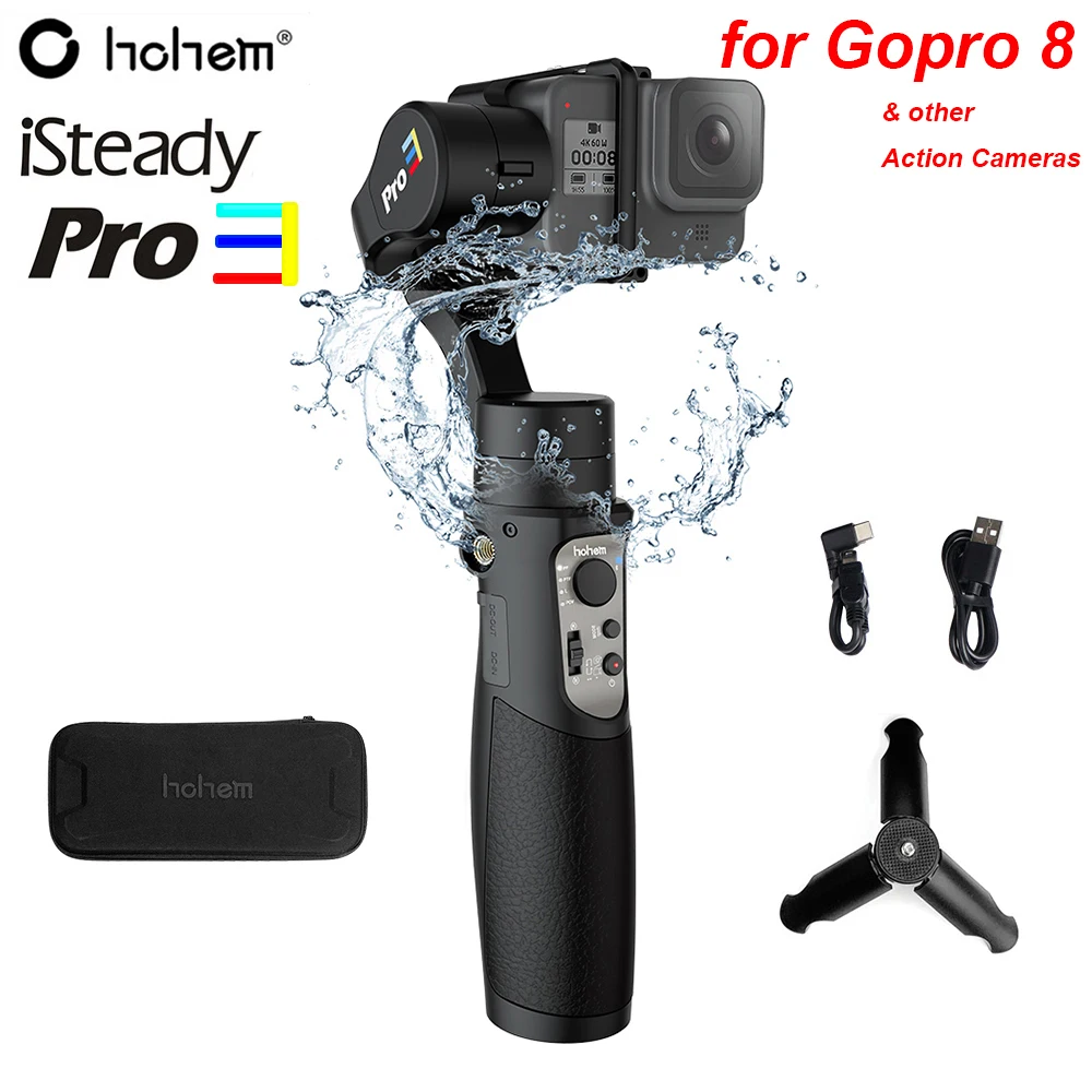 Hohem iSteady Pro 3 брызгозащищенный осевой Ручной Стабилизатор для DJI Osmo Action Gopro Hero 8/7/6/5/4/3