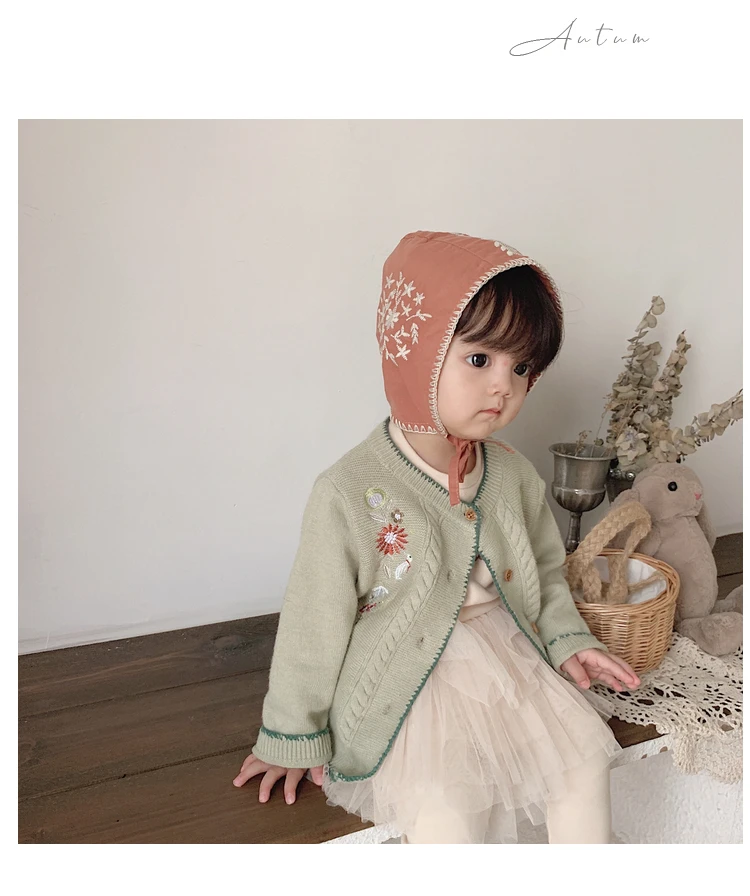 1881 г. Свитер для девочек, пальто осень г. Новая корейская детская одежда весенне-осенний Хлопковый вязаный кардиган для девочек