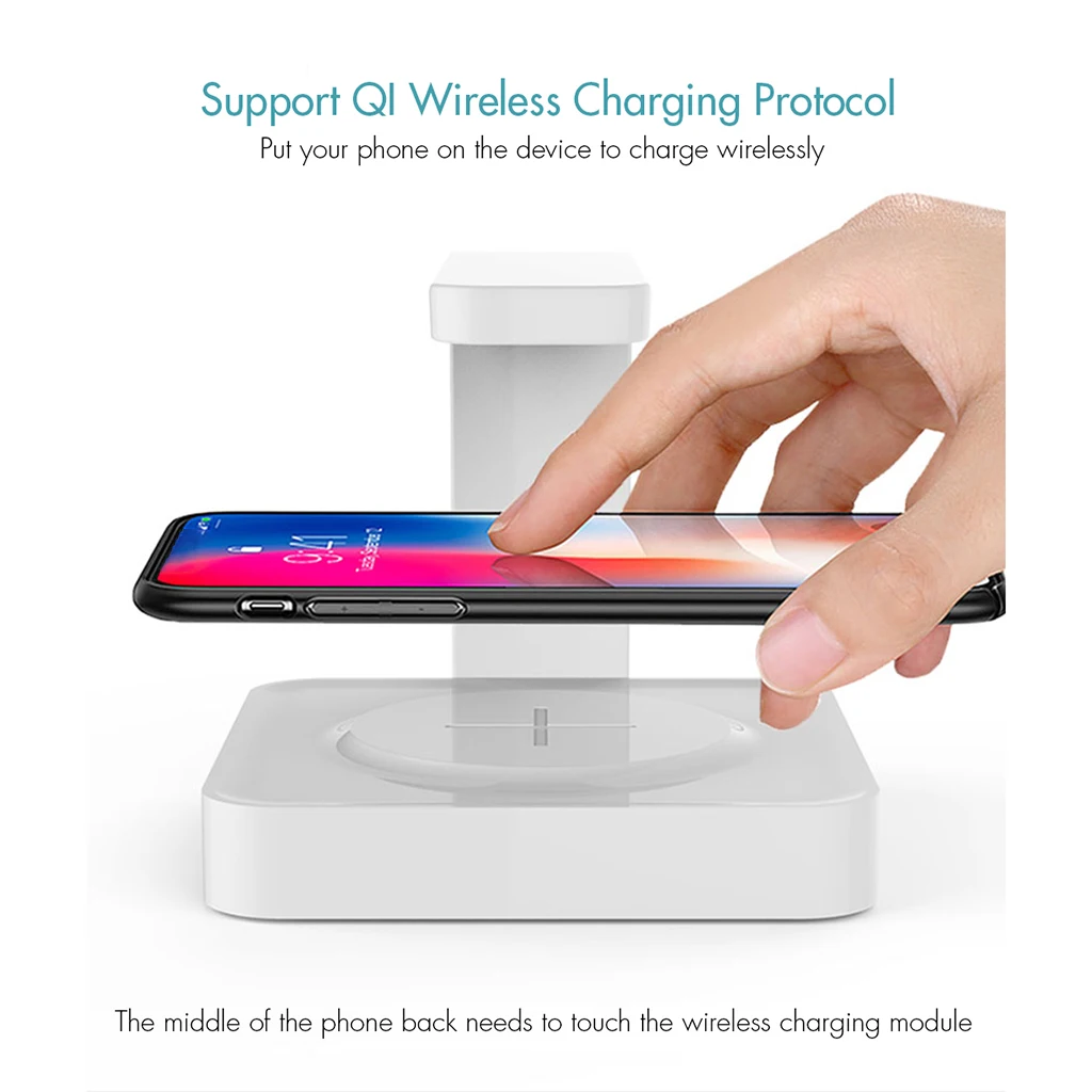 10W 2 In 1 Portable Mobile Phone Wireless Charger UV Sterilizer Germicidal Lamp