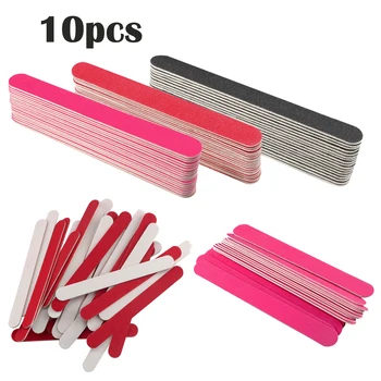 

10PCS Salon Nails Buffer Nail Files Sanding Pro Thick Sandpaper Glitter Polisher Manicures Pedicure Scrub Nail Art Device