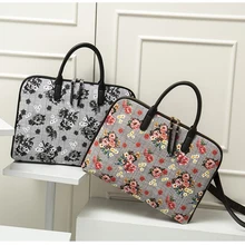 Модная женская сумка для ноутбука, деловой портфель, сумка через плечо, 13 14 дюймов, Женская портативная офисная сумка для ноутбука