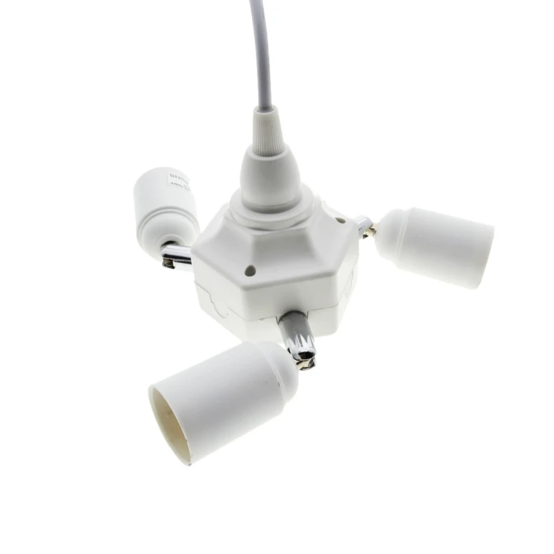 3+1E26/ E27 Lamp Base Socket Extender Rotatable Fireproof PBT Universal Hanging Lamp Holder LED Light Socket Base Bulb Splitter