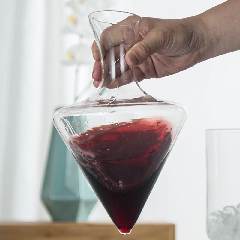 Glass Wine Decanter Creative Ice Bucket Ice Jug Wine Set Home Bar Supplies Whiskey Bottle Decanter Jug Pourer Aerator