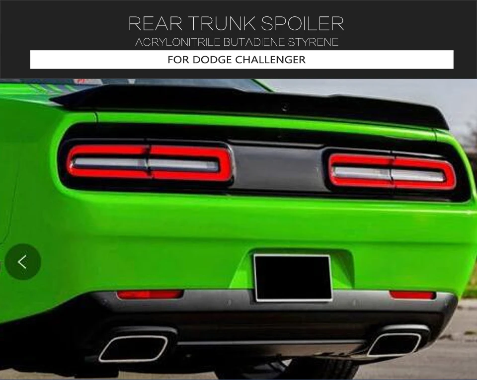 Матовый черный Задний спойлер крыло для Dodge Challenger- ABS задний багажник Крыло загрузки спойлер