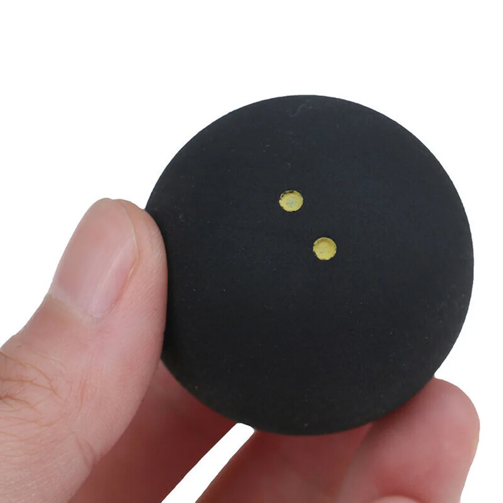 Squash Ball Professional Player Round Small Elasticity Competition Low Speed Rubber Two Yellow Dots Durable Tool 4cm Training