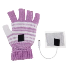 Вязаные нагревательные перчатки моющиеся с подогревом охотничьи мотокроссы лыжные зимние USB мотоциклетные уличные перчатки