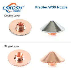 LSKCSH Precitec/WSX двухслойная насадка хромированное покрытие Dia28mm Калибр 0,8-5,0 мм similiar P0591-571-00010 хромированное покрытие