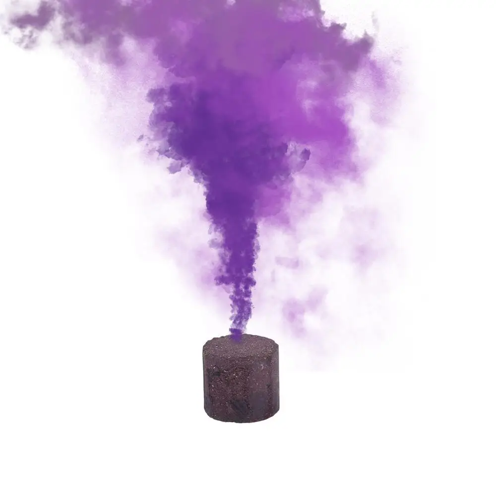 Purple Дым торт 1/6 шт. дым торт Красочные дымовой эффект показать Круглый Бомба фотосъемка театральных постановок помощи Игрушки Подарки - Color: Purple