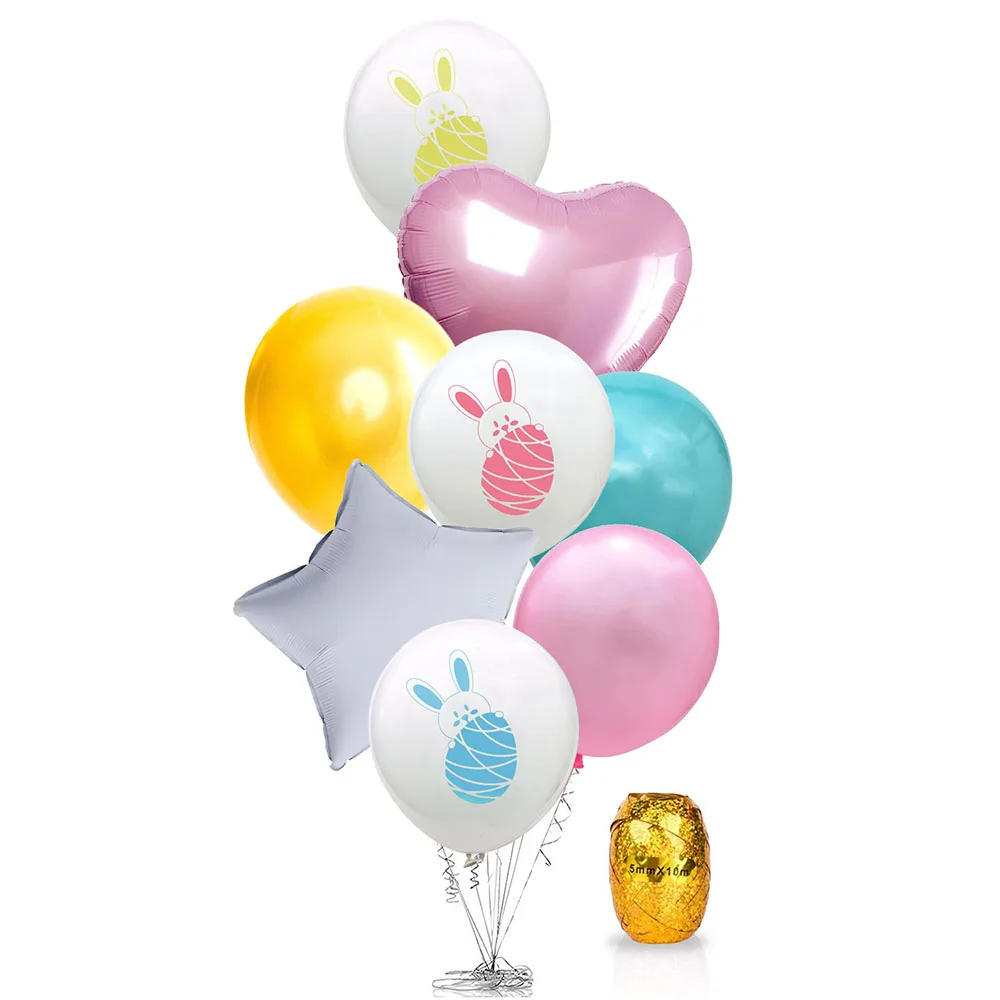

Lovely Cartoon Rabbit Balloon Set Love Foil Air Balloons Kits Easter Bunnies Party Helium Decorations Set Child Inflatable Toys