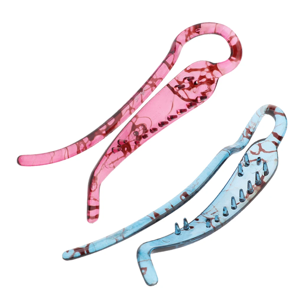 2X Banana Hair Clip Hair Claw Hair Comb - Simple Elegant Design for Long Thin Stick Hair - 11cm / 4.3 inch