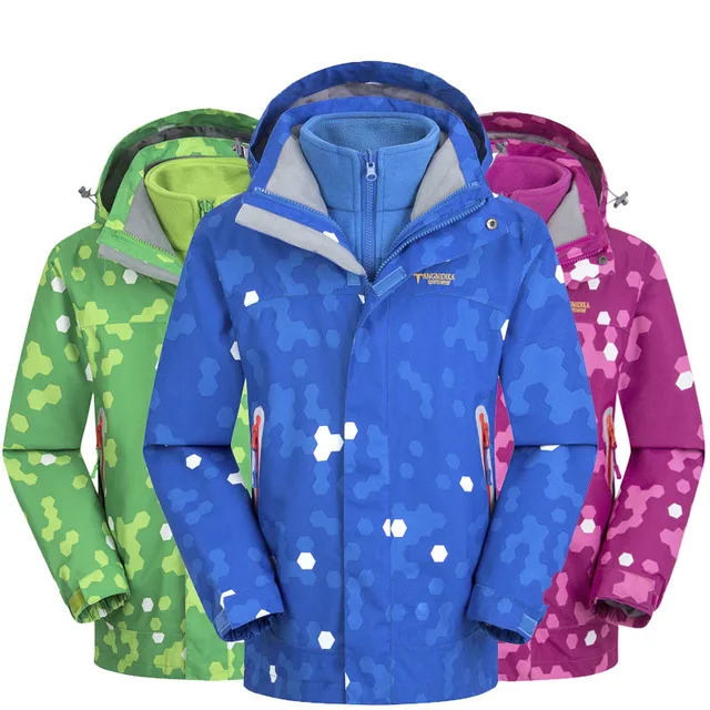 US $36.18 Kids Ski Jackets Children Brands Windproof Waterproof Warm Girls And Boy Snow 2 in 1 Jackets Winter