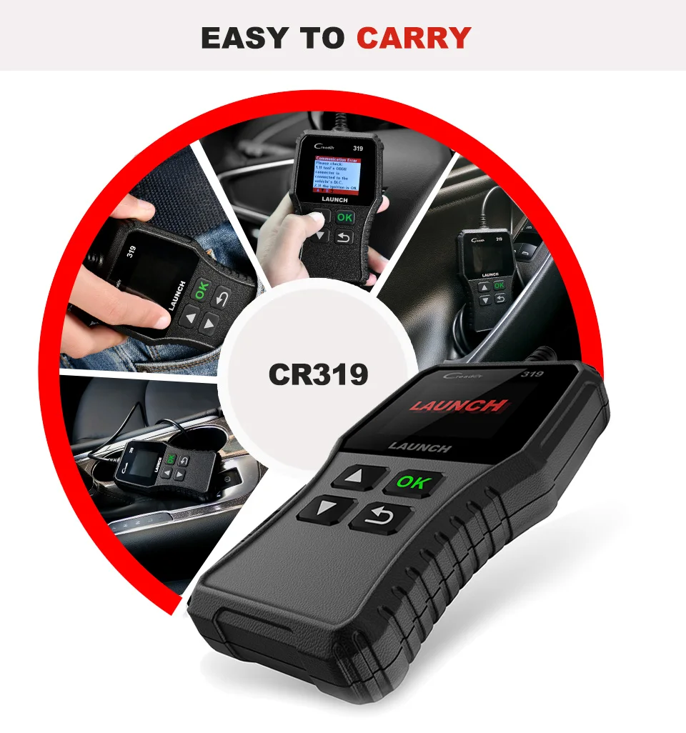 cheap car inspection equipment Launch X431 Creader 319 CR319 Auto Code Reader OBD2 Scanner Full OBDII EOBD Automotive Tools Obd2 Diagnostic Tool Professional high quality auto inspection equipment