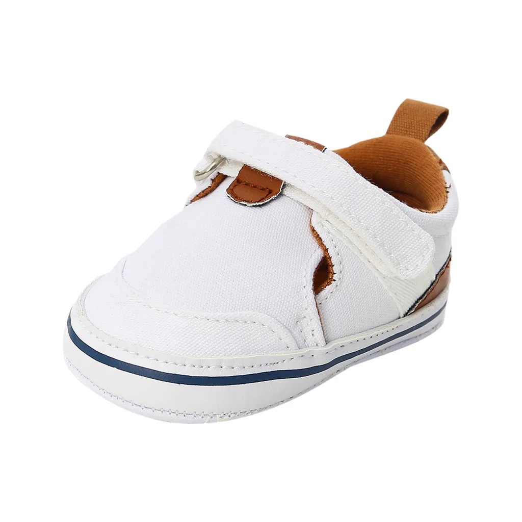 Обувь для маленьких мальчиков и девочек; смешанные цвета; модная обувь на липучке для малышей; детская обувь - Цвет: White