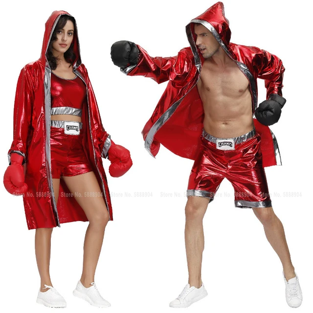 Kickboxing de para hombre y mujer traje de fiesta, Cosplay, Mma Halloween, Kick Box, bata, guantes de capa, abrigo _ - AliExpress Mobile