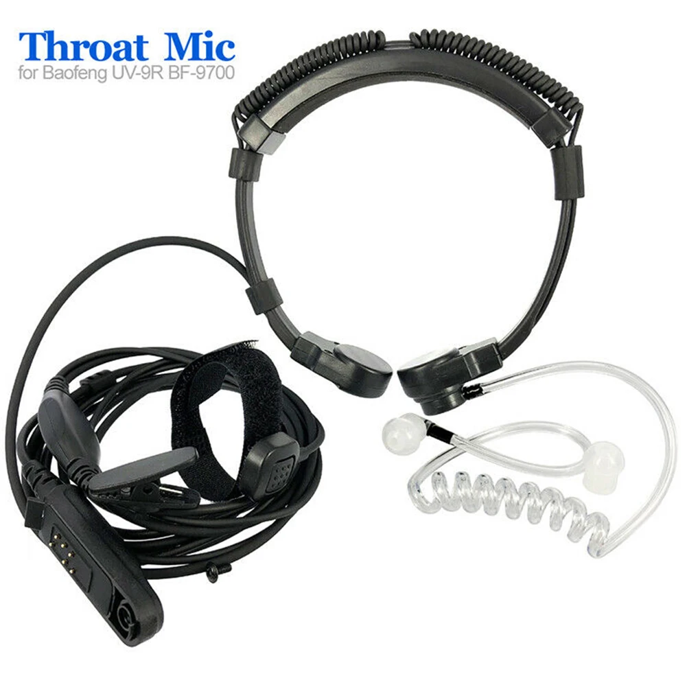 Telescopic Throat Headphone For Baofeng Walkie UV 9R Plus BF 9700 BF A